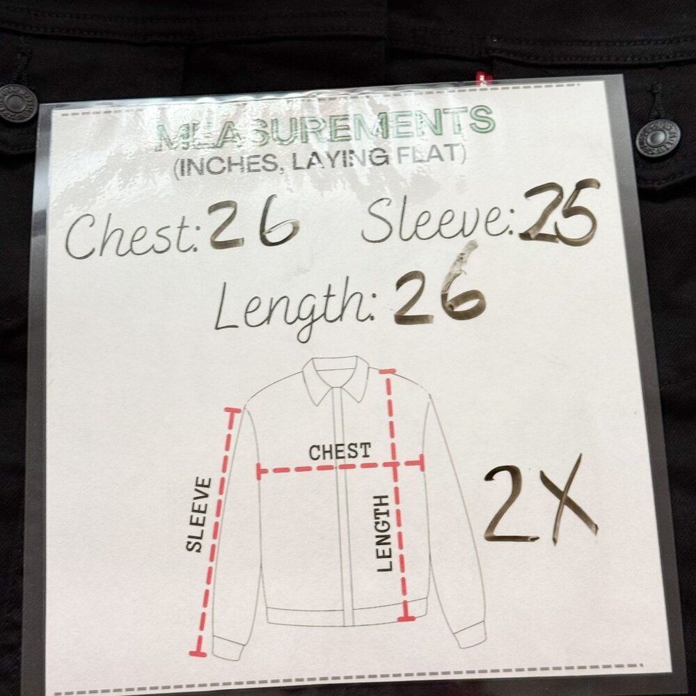 Levi's NWT Sz 2X Black Plus Trucker Denim Jean Jacket - Picture 4 of 15